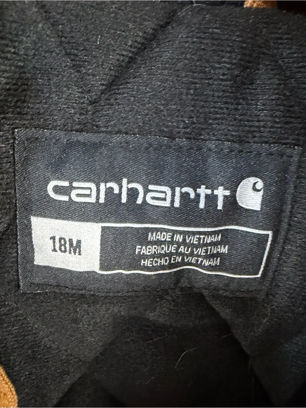 Carhartt Canvas Insulated Hooded Active Jacket Sz 18 months